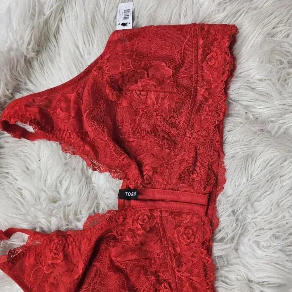 Torrid Lightly Lined Front Close Bralette Gojiberry Women's Size 3